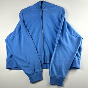 UNIVERSAL THREAD HOODIE Blue Full Zip-Up jacket NWT 40% recycled poly  WARM